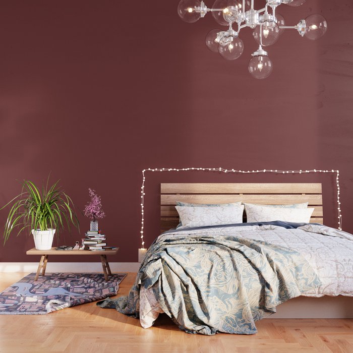 Earthy Brick Red Solid Color Wallpaper Gallery Image 3
