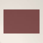 Earthy Brick Red Solid Color Welcome Mat Gallery Image 1