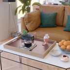 Earthy Brick Red Solid Color Serving Tray Gallery Image 2
