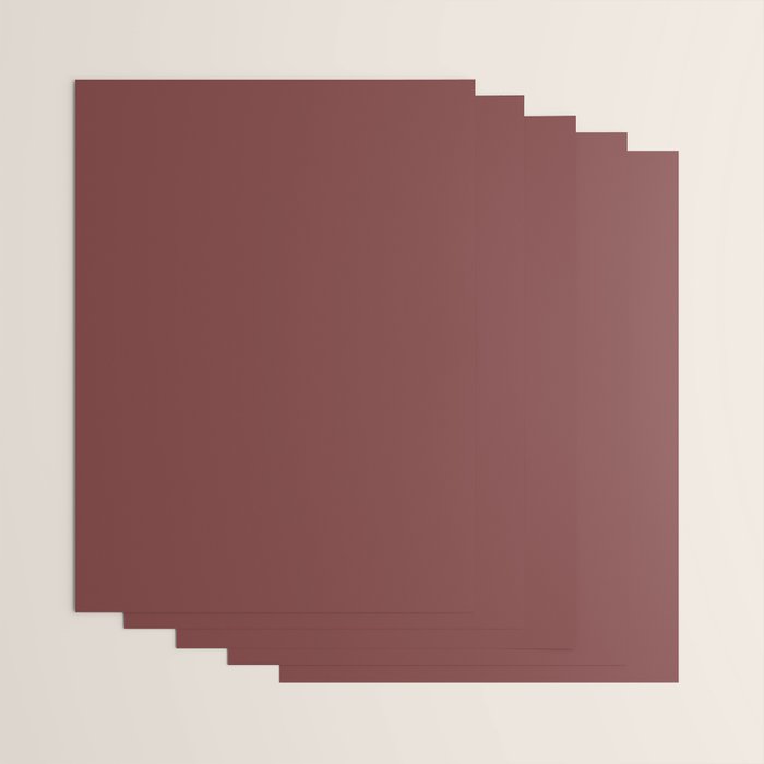 Earthy Brick Red Solid Color Wrapping Paper Gallery Image 3