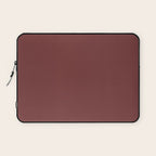 Earthy Brick Red Solid Color Laptop Sleeve Gallery Image 1