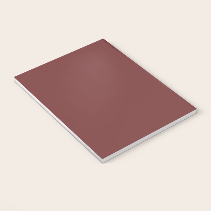 Earthy Brick Red Solid Color Notebook Gallery Image 3