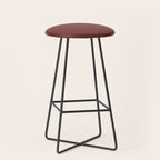 Earthy Brick Red Solid Color Stool Gallery Image 1