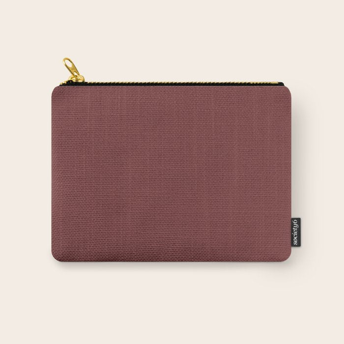 Earthy Brick Red Solid Color Carry All Pouch Gallery Image 1