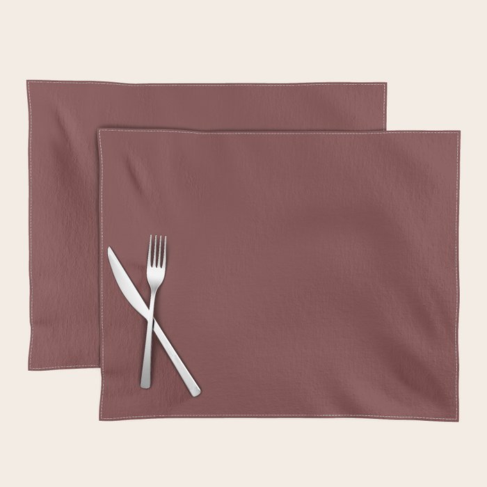 Earthy Brick Red Solid Color Placemat Gallery Image 1