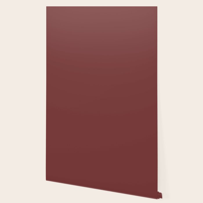 Earthy Brick Red Solid Color Wallpaper Gallery Image 2