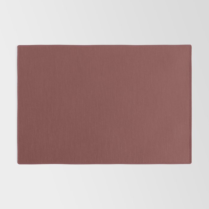 Earthy Brick Red Solid Color Rug Gallery Image 2