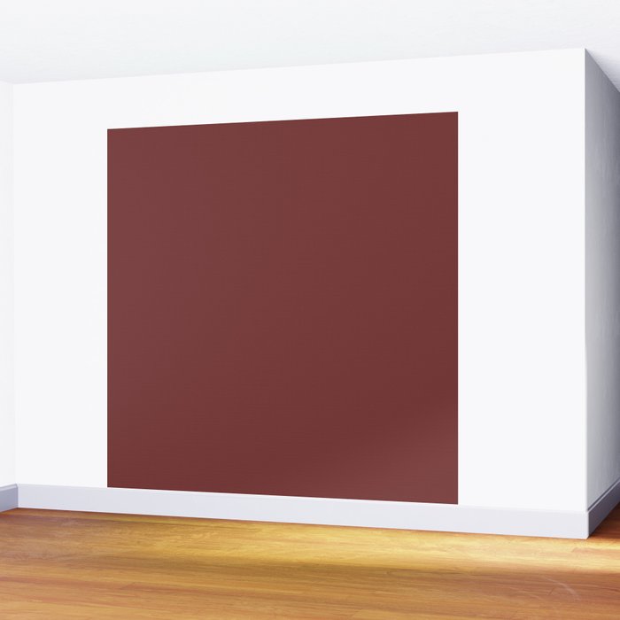 Earthy Brick Red Solid Color Wall Mural Gallery Image 2