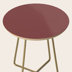 Earthy Brick Red Solid Color Side Table Gallery Image 2
