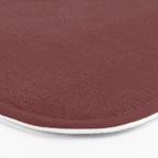Earthy Brick Red Solid Color Bath Mat Gallery Image 3