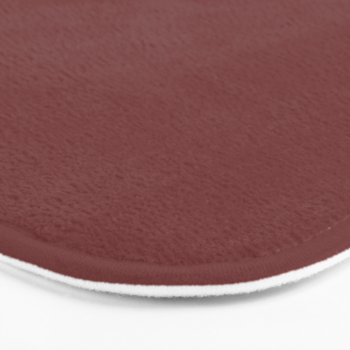 Earthy Brick Red Solid Color Bath Mat Gallery Image 3
