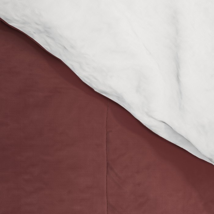 Earthy Brick Red Solid Color Comforter Gallery Image 4