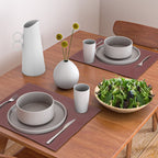 Earthy Brick Red Solid Color Placemat Gallery Image 2