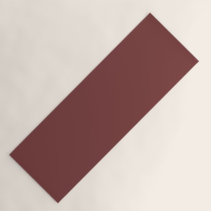 Earthy Brick Red Solid Color Yoga Mat Gallery Image 1