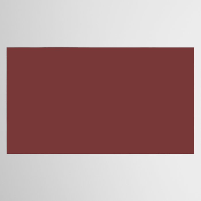 Earthy Brick Red Solid Color Tablecloth Gallery Image 2