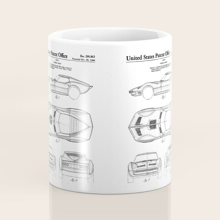 Classic Car Patent - American Car Art - Antique Coffee Mug Gallery Image 4
