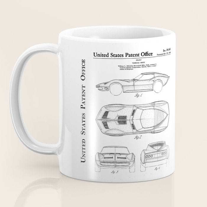 Classic Car Patent - American Car Art - Antique Coffee Mug Gallery Image 3