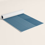 Geometric Lines in night Blue 16 (Rainbow Abstract) Yoga Mat Gallery Image 2