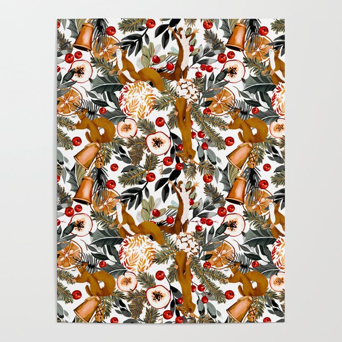 Squirrels on the Christmas tree I Poster Gallery Image 1