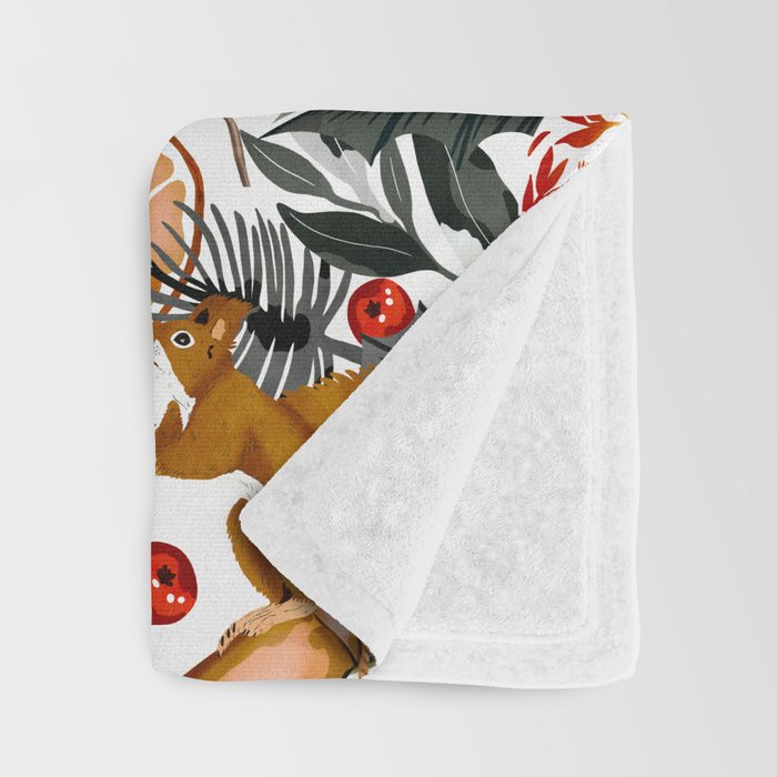 Squirrels on the Christmas tree I Throw Blanket Gallery Image 3