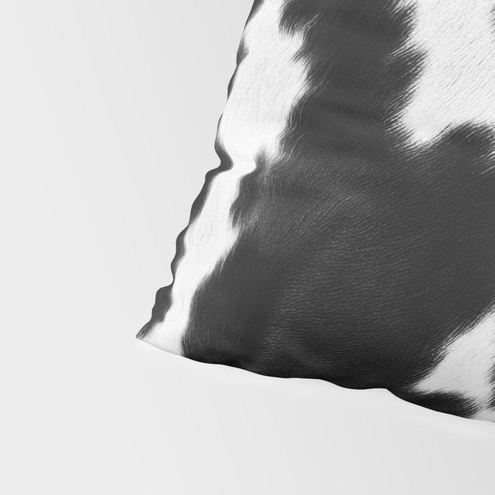 Black and White Rustic Cow Print Pillow Sham Gallery Image 4