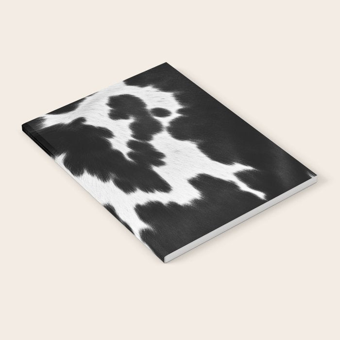 Black and White Rustic Cow Print Notebook Gallery Image 2