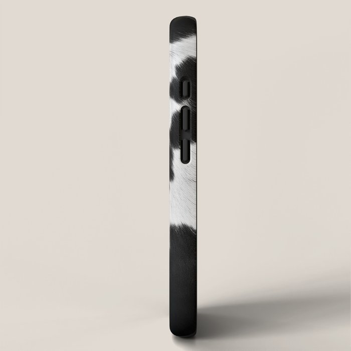 Black and White Rustic Cow Print iPhone Case Gallery Image 2