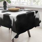 Black and White Rustic Cow Print Tablecloth Gallery Image 3