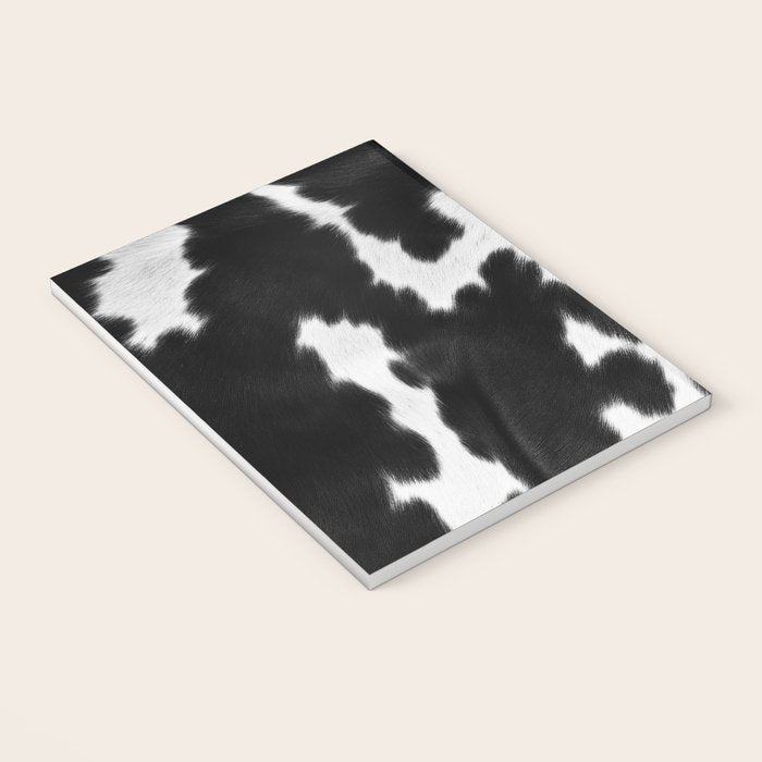 Black and White Rustic Cow Print Notebook Gallery Image 3