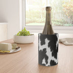 Black and White Rustic Cow Print Wine Chiller Gallery Image 4