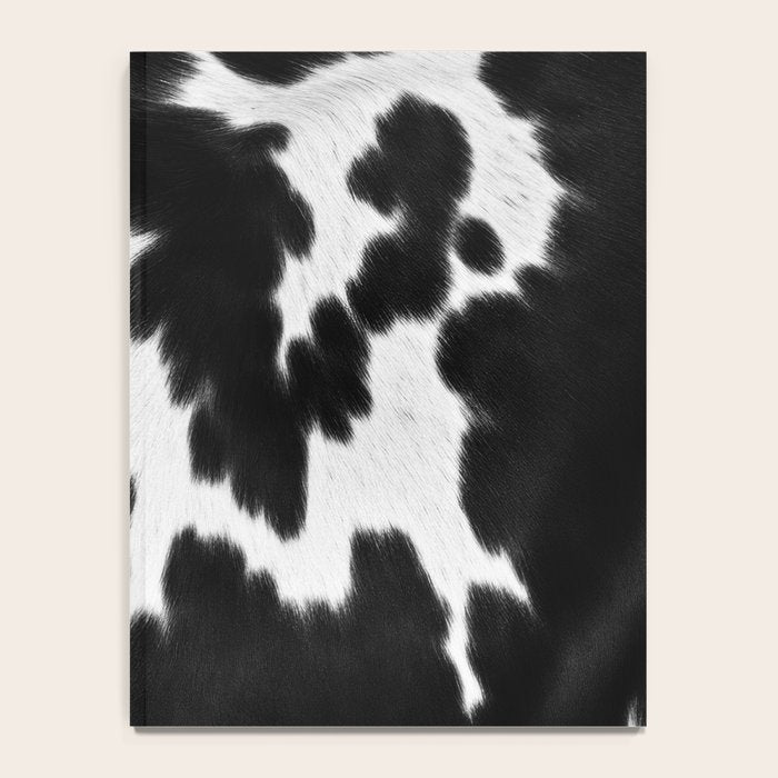 Black and White Rustic Cow Print Notebook Gallery Image 4