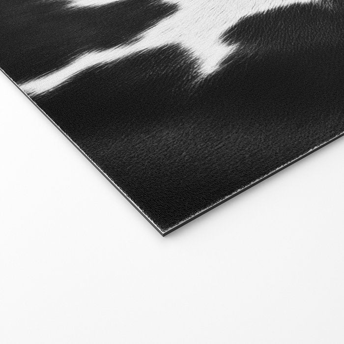 Black and White Rustic Cow Print Welcome Mat Gallery Image 2
