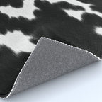 Black and White Rustic Cow Print Rug Gallery Image 4