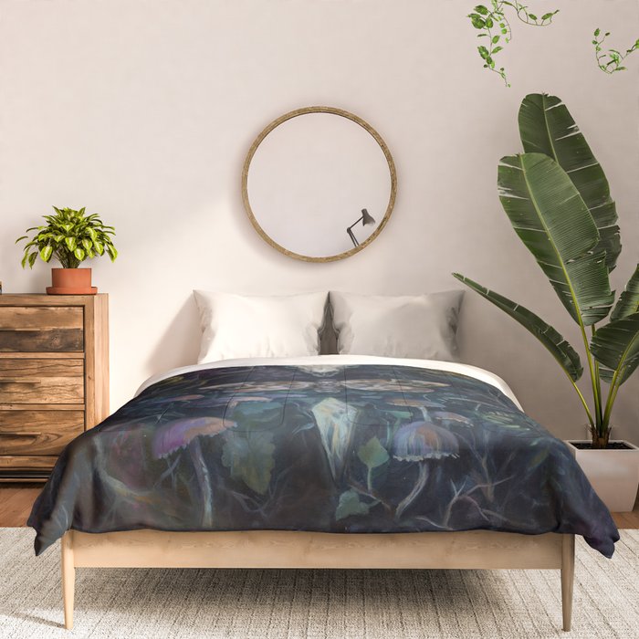 Death Moth Goat Skull Comforter Gallery Image 3