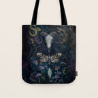 Death Moth Goat Skull Tote Bag Gallery Image 1