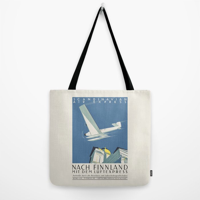Finland Vintage Travel Poster, 1933 Tote Bag Gallery Image 2