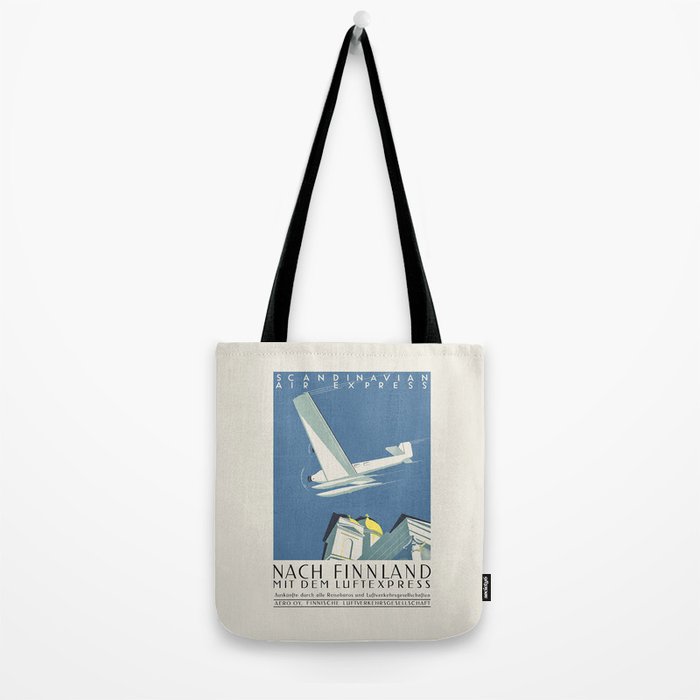 Finland Vintage Travel Poster, 1933 Tote Bag Gallery Image 2