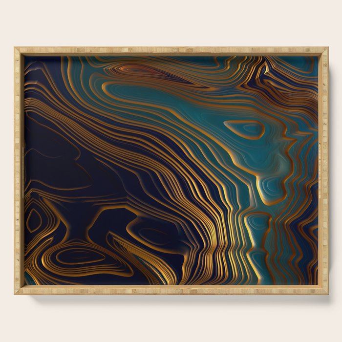 Peacock Ocean Serving Tray Gallery Image 1