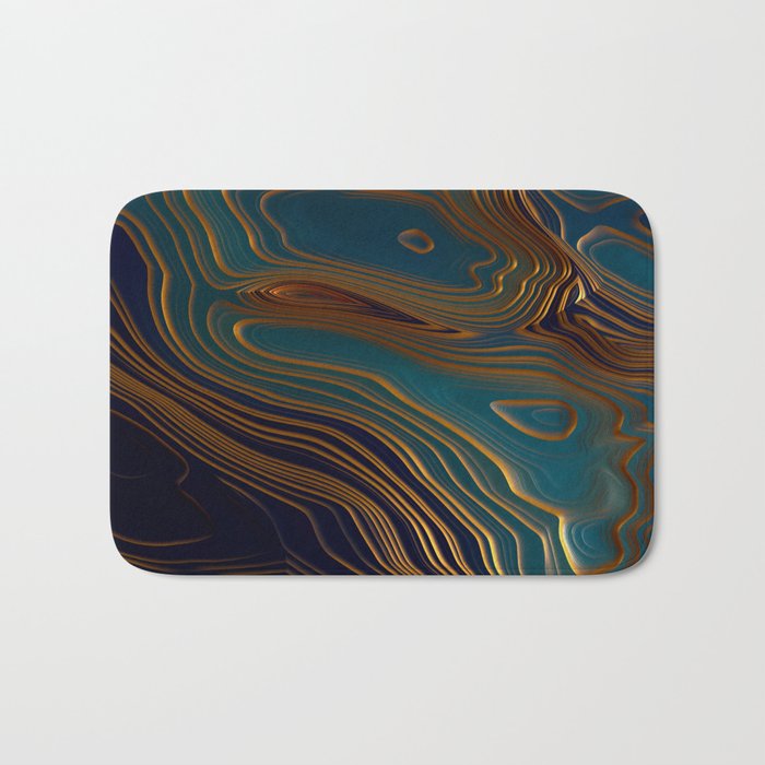 Peacock Ocean Bath Mat Gallery Image 1