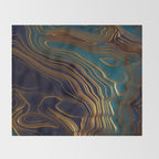 Peacock Ocean Throw Blanket Gallery Image 2