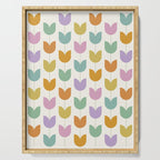 Spring Tulips X Rainbow Mid Century Flowers Serving Tray Gallery Image 1