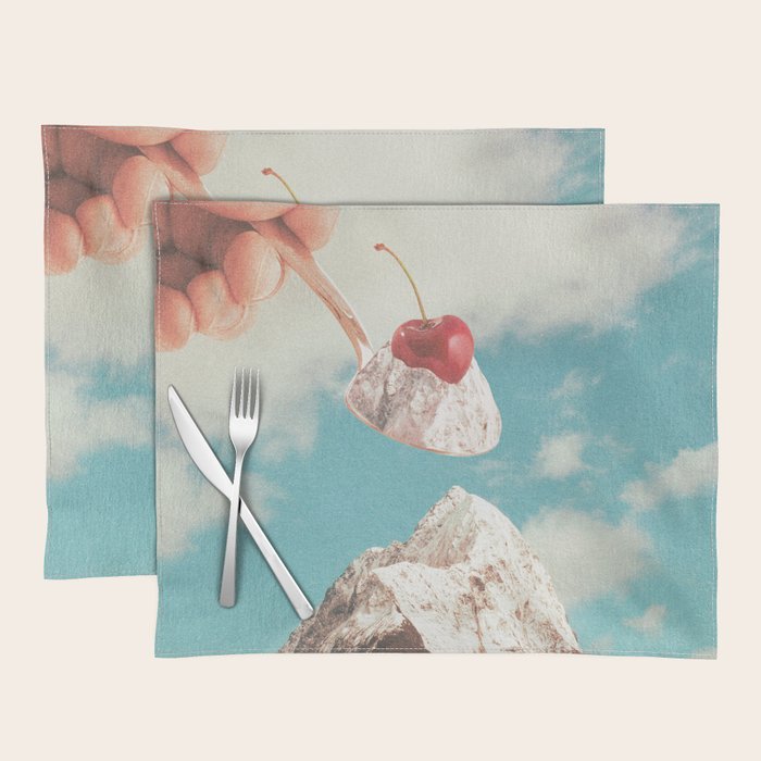 Sundae Summit - Cherry Ice cream Mountain Peak  Placemat Gallery Image 1