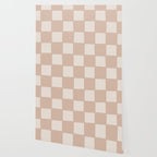 Playful check in sandy beige Wallpaper Gallery Image 2