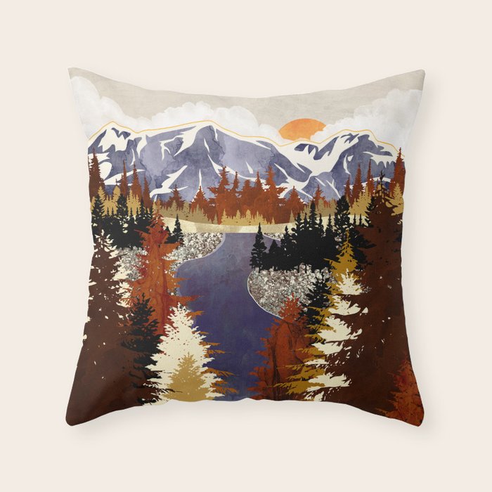 Autumn River Throw Pillow Gallery Image 6
