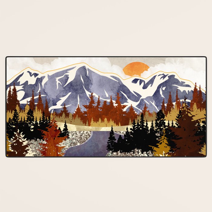 Autumn River Desk Mat Gallery Image 3