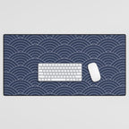 Waves (Navy) Desk Mat Gallery Image 1