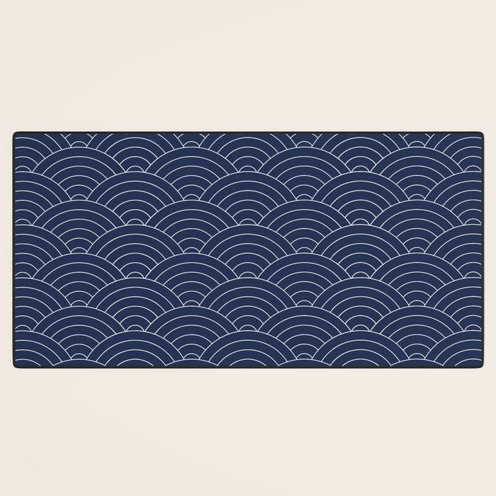 Waves (Navy) Desk Mat Gallery Image 3