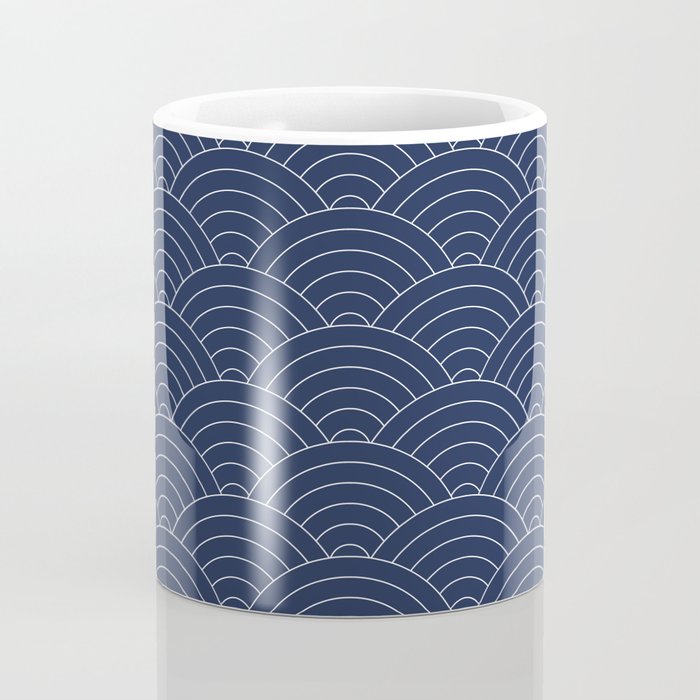 Waves (Navy) Coffee Mug Gallery Image 4