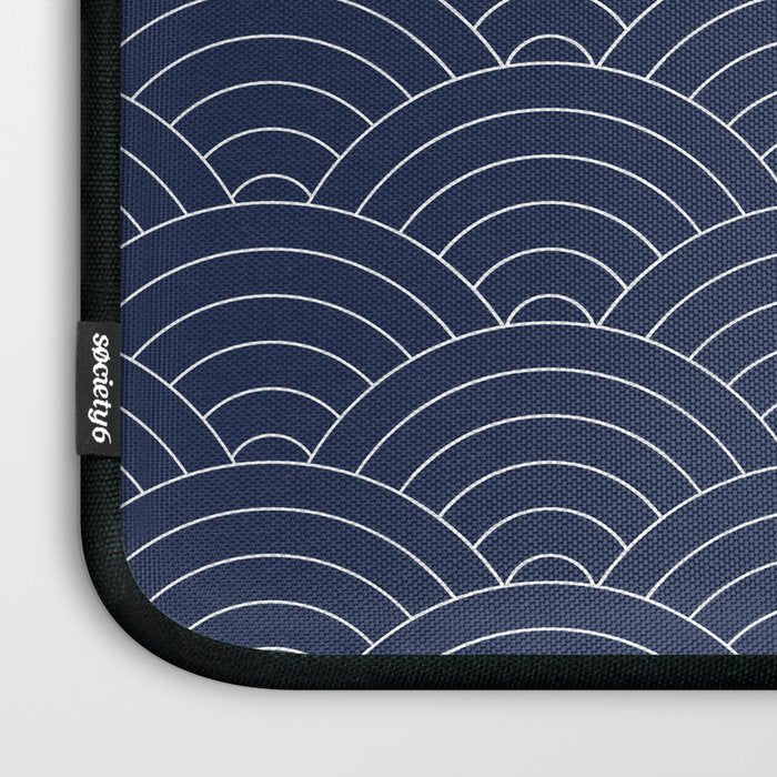 Waves (Navy) Laptop Sleeve Gallery Image 3