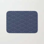 Waves (Navy) Bath Mat Gallery Image 1